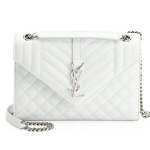 Saint Laurent Medium Envelope Bag- White